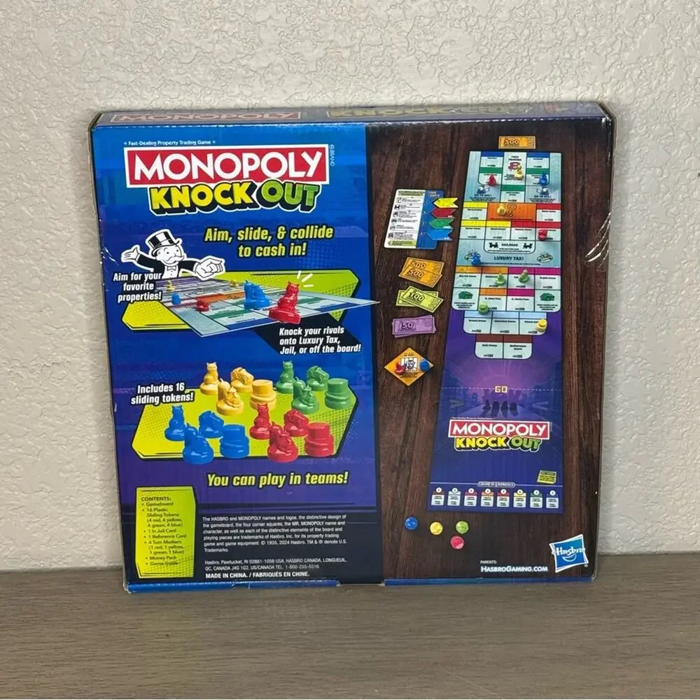 Monopoly Knockout‎ Board Game Hasbro Family Fast-Dealing Property Trading